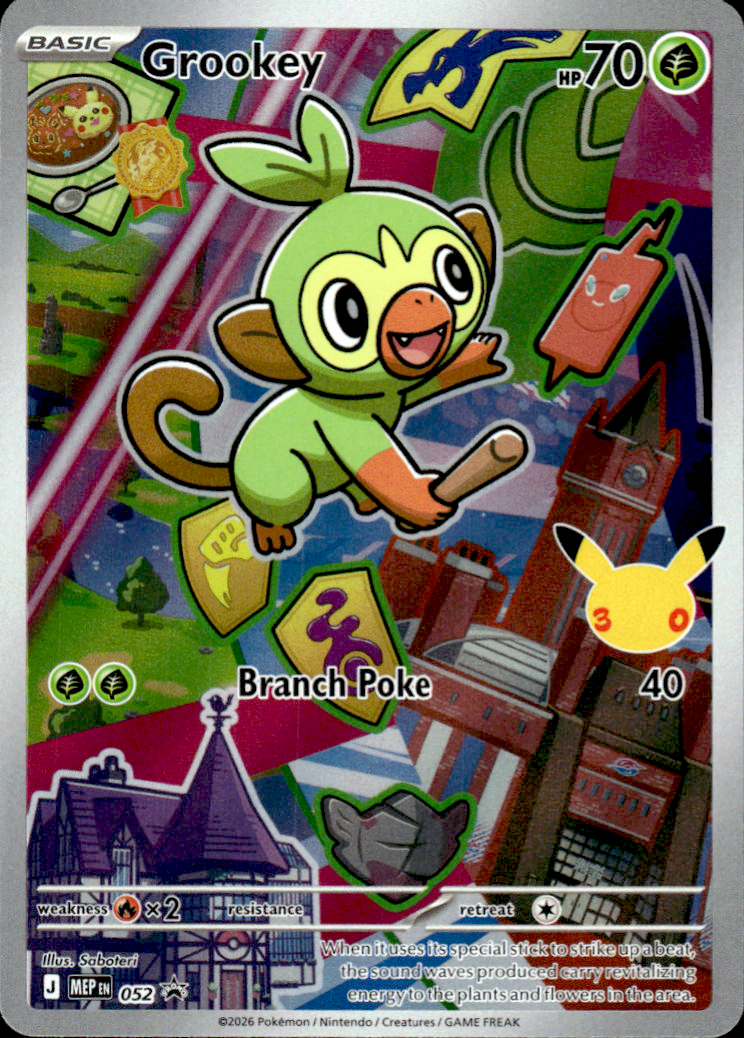 Grookey - 052 Mega Evolution Promo 52 Promo Holo Pokémon — English Near Mint