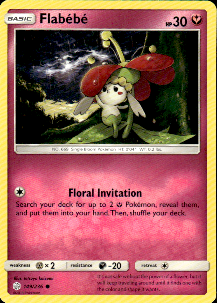 Flabebe SM - Cosmic Eclipse 149/236 Common Pokémon — English Lightly Played