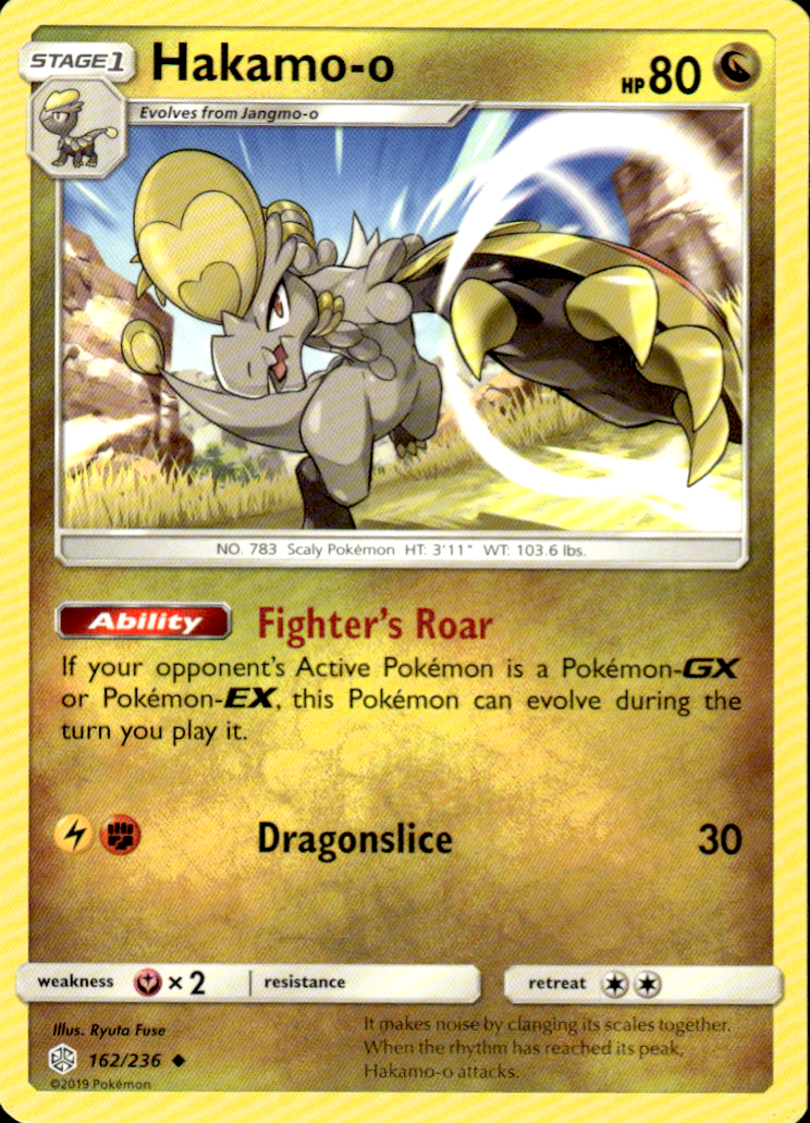 Hakamo-o SM - Cosmic Eclipse 162/236 Uncommon Pokémon — English Lightly Played