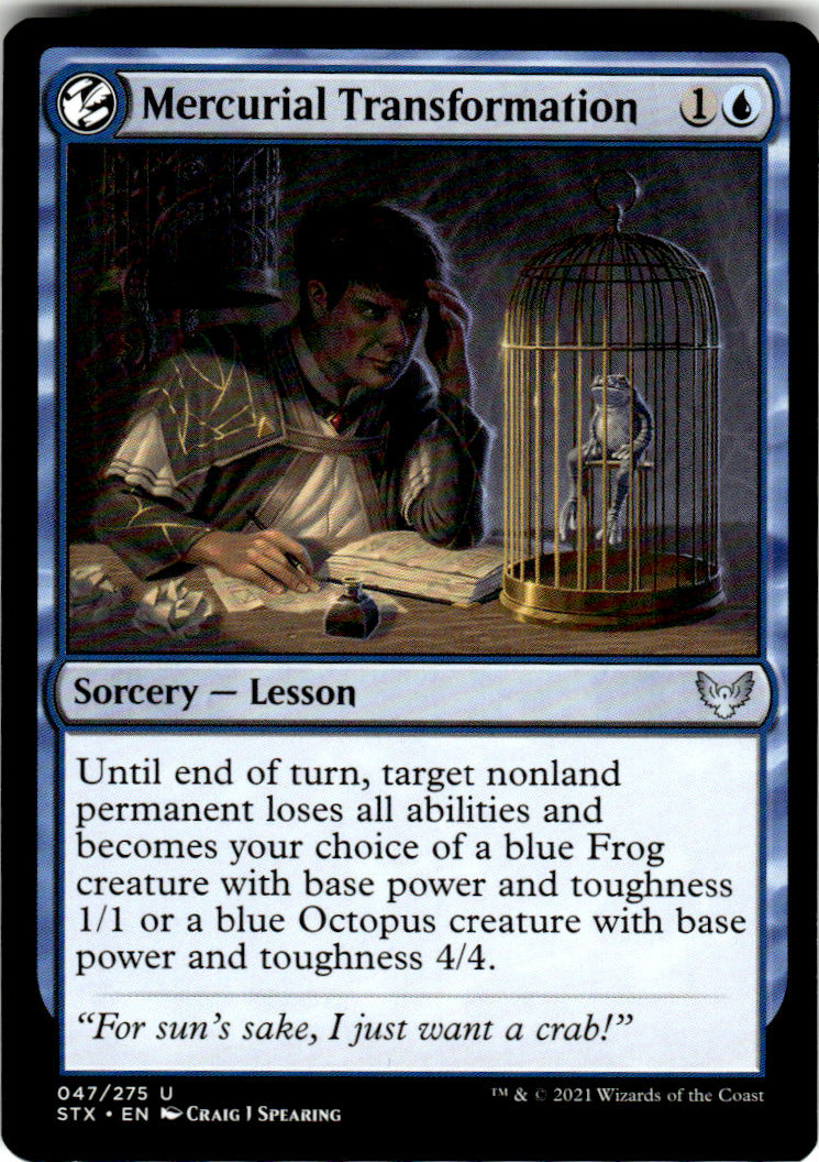 Mercurial Transformation Strixhaven: School of Mages 47 U Magic: The Gathering