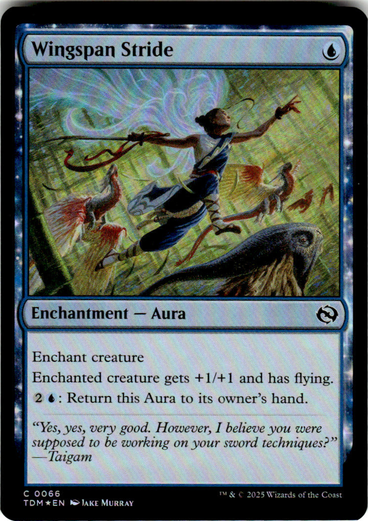 Wingspan Stride Tarkir: Dragonstorm 66 C Foil Magic: The Gathering Near Mint