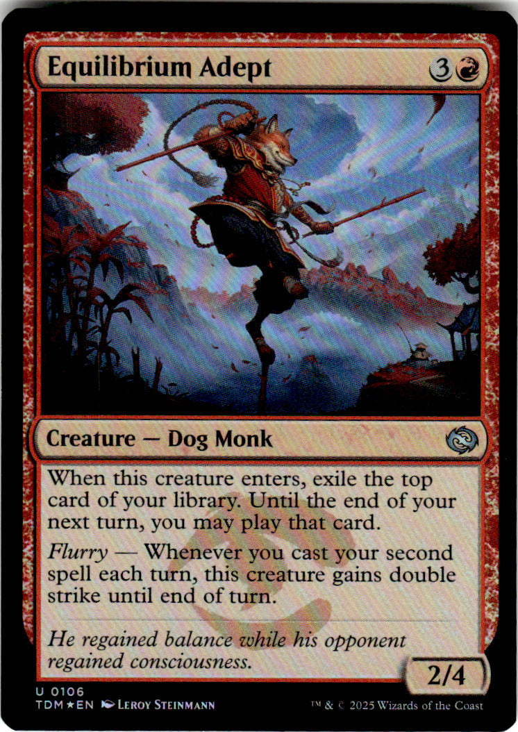 Equilibrium Adept Tarkir: Dragonstorm 106 U Foil Magic: The Gathering Near Mint
