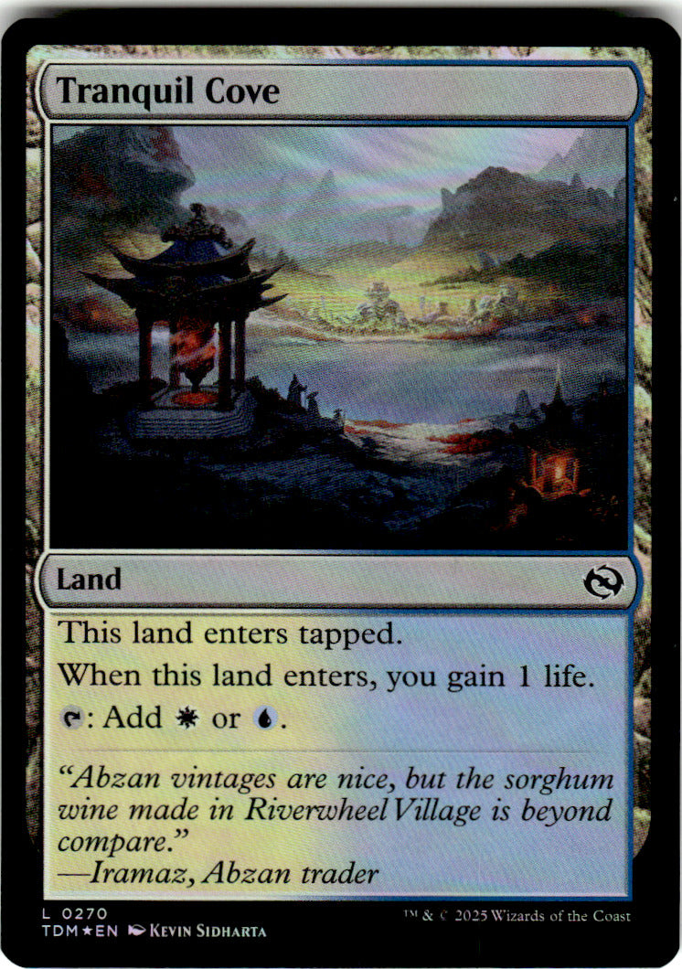 Tranquil Cove Tarkir: Dragonstorm 270 L Foil Magic: The Gathering Near Mint