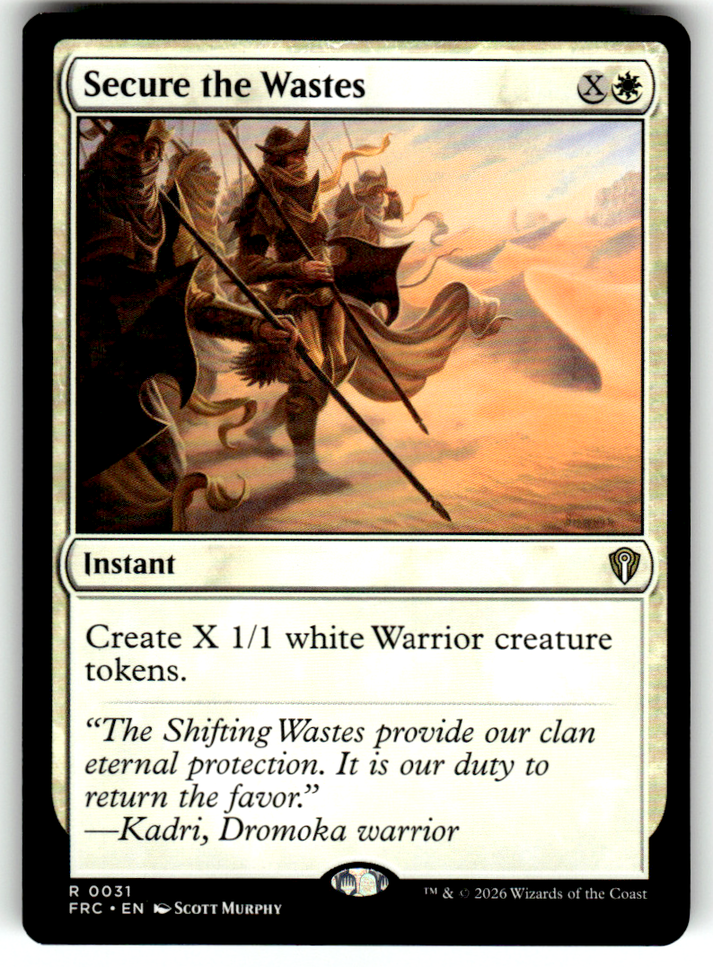 Secure the Wastes Commander: Reality Fracture 31 R Magic: The Gathering