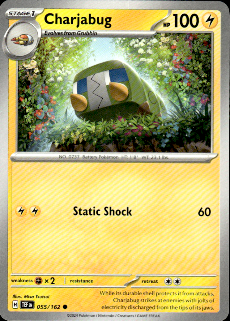 Charjabug Temporal Forces 055/162 Common Pokémon — English Near Mint