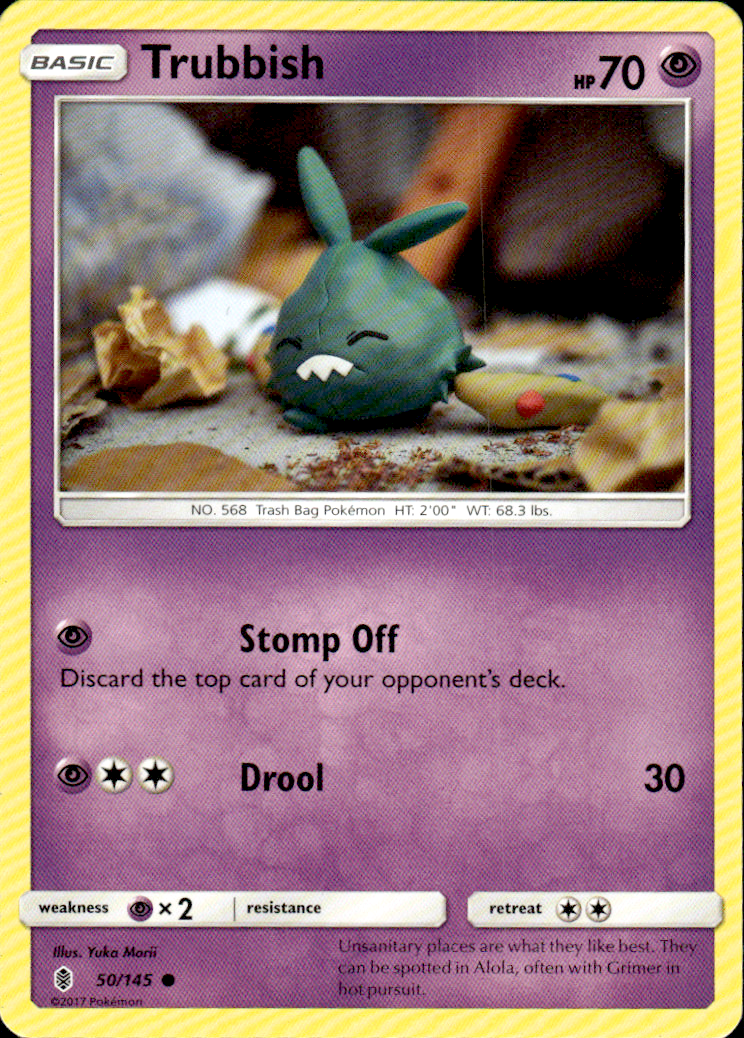 Trubbish SM - Guardians Rising 50/145 Common Pokémon — English Lightly Played