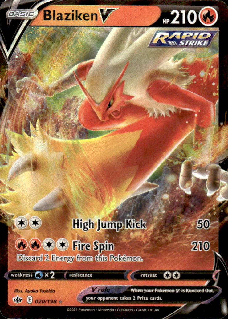 Blaziken V Chilling Reign 020/198 Ultra Rare Holo Pokémon — English Near Mint