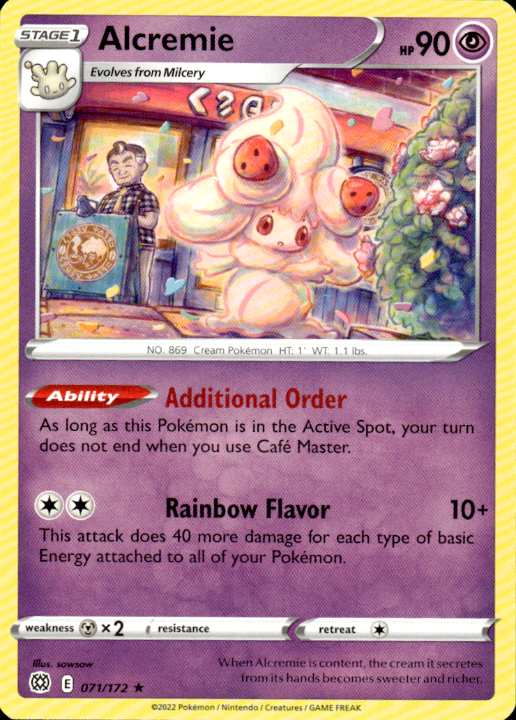 Alcremie Brilliant Stars 071/172 Rare Pokémon — English Near Mint