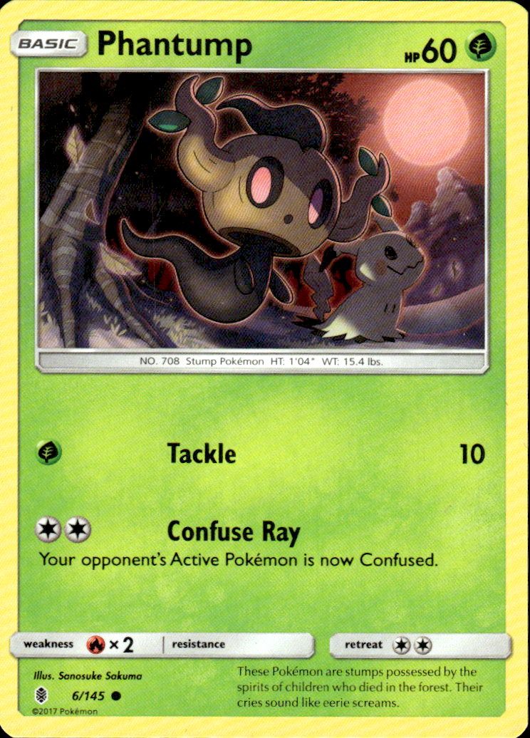 Phantump SM - Guardians Rising 6/145 Common Pokémon — English Lightly Played