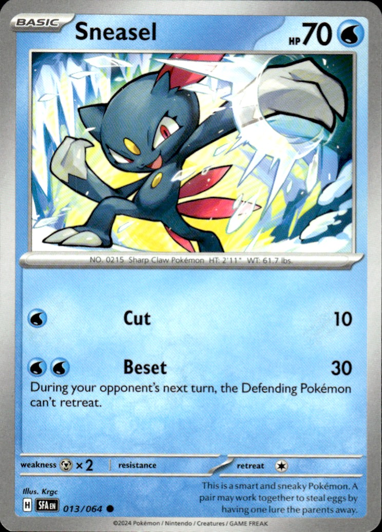 Sneasel Shrouded Fable 013/064 Common Pokémon — English Near Mint