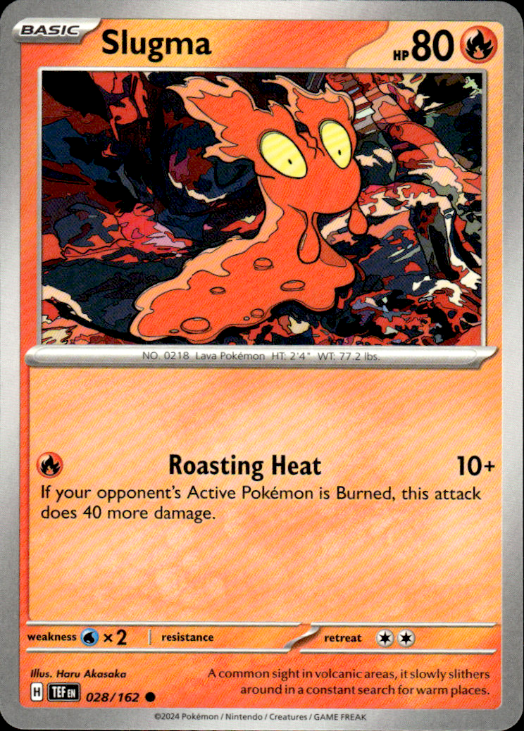 Slugma Temporal Forces 028/162 Common Pokémon — English Near Mint