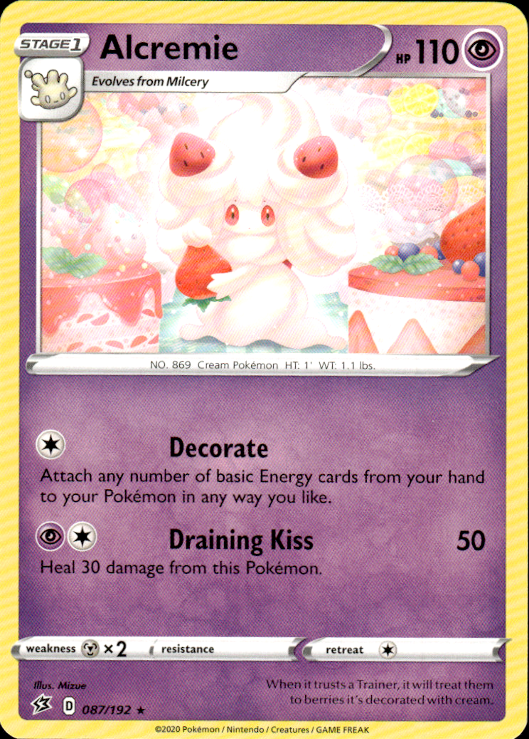 Alcremie Rebel Clash 087/192 Rare Pokémon — English Near Mint