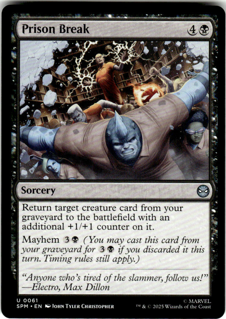Prison Break Marvel's Spider-Man 61 U Magic: The Gathering Near Mint