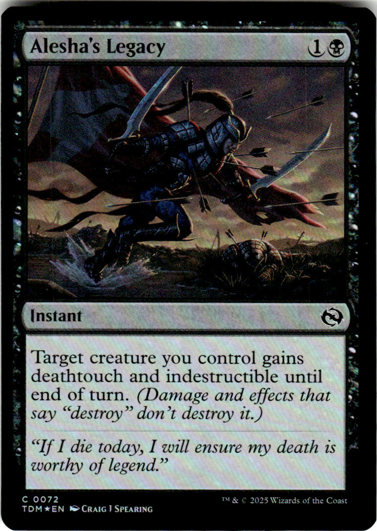 Alesha's Legacy Tarkir: Dragonstorm 72 C Foil Magic: The Gathering Near Mint