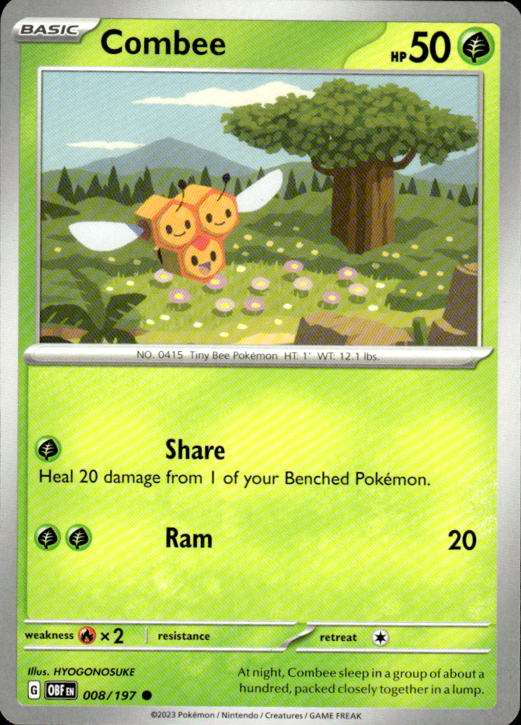 Combee Obsidian Flames 008/197 Common Pokémon — English Near Mint