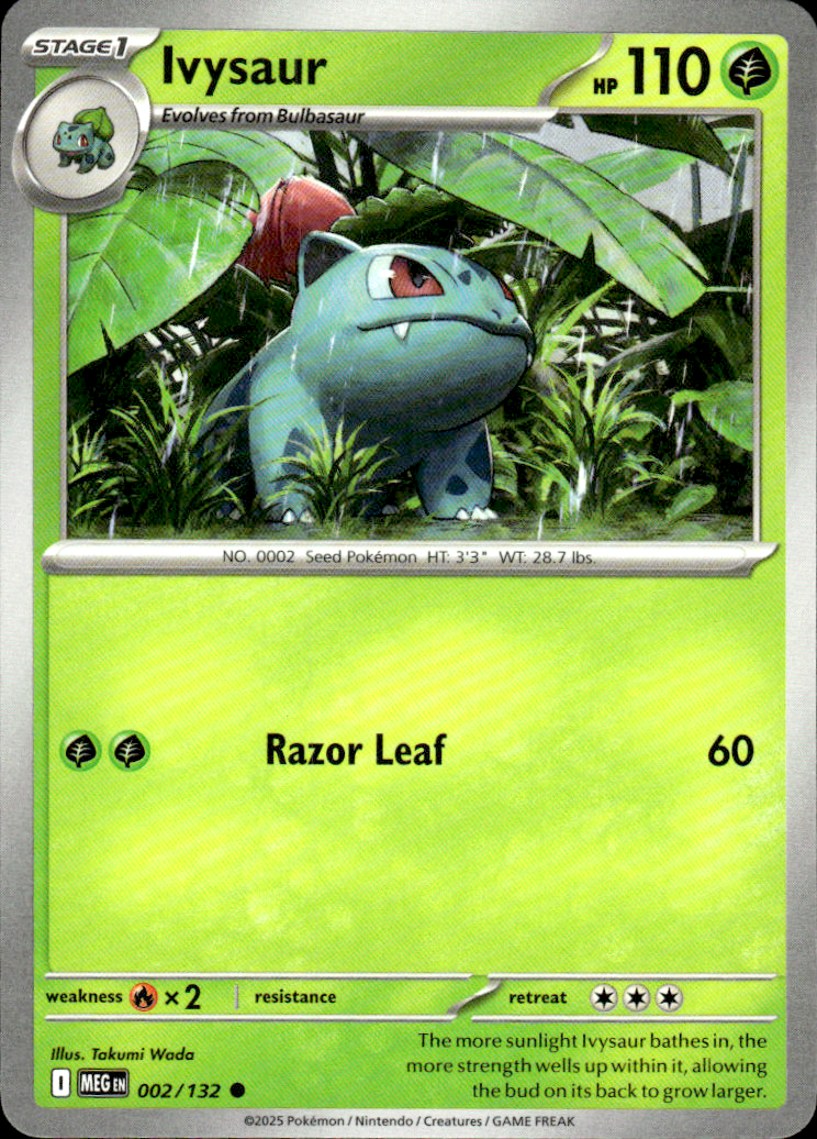 Ivysaur Mega Evolution 002/132 Common Pokémon — English Near Mint