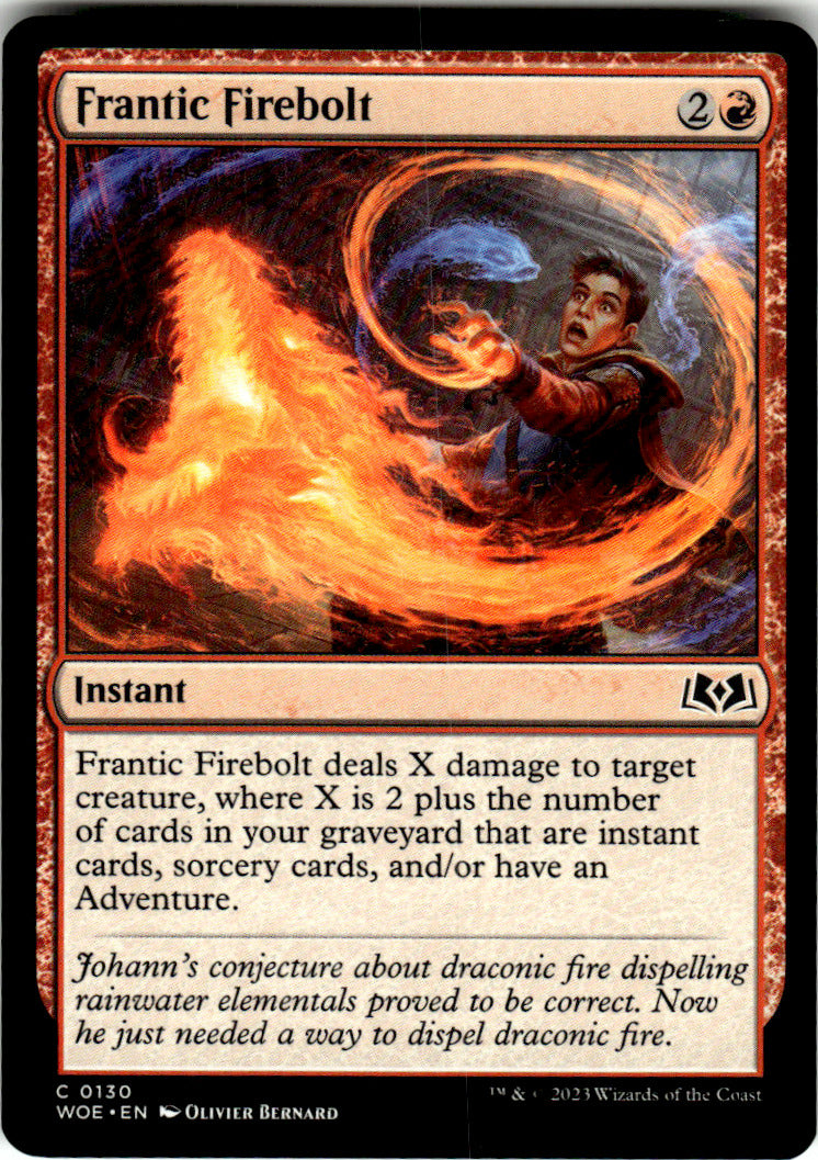 Frantic Firebolt Wilds of Eldraine 130 C Magic: The Gathering Near Mint