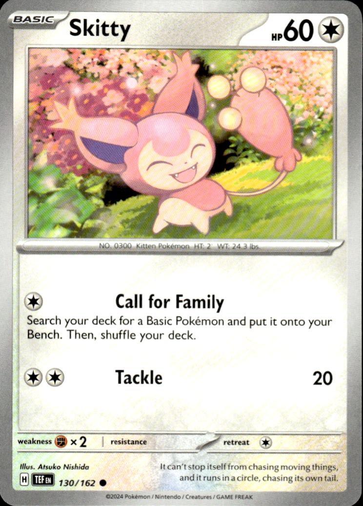Skitty Temporal Forces 130/162 Common Pokémon — English Near Mint