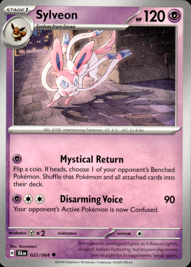 Sylveon Shrouded Fable 022/064 Uncommon Pokémon — English Near Mint