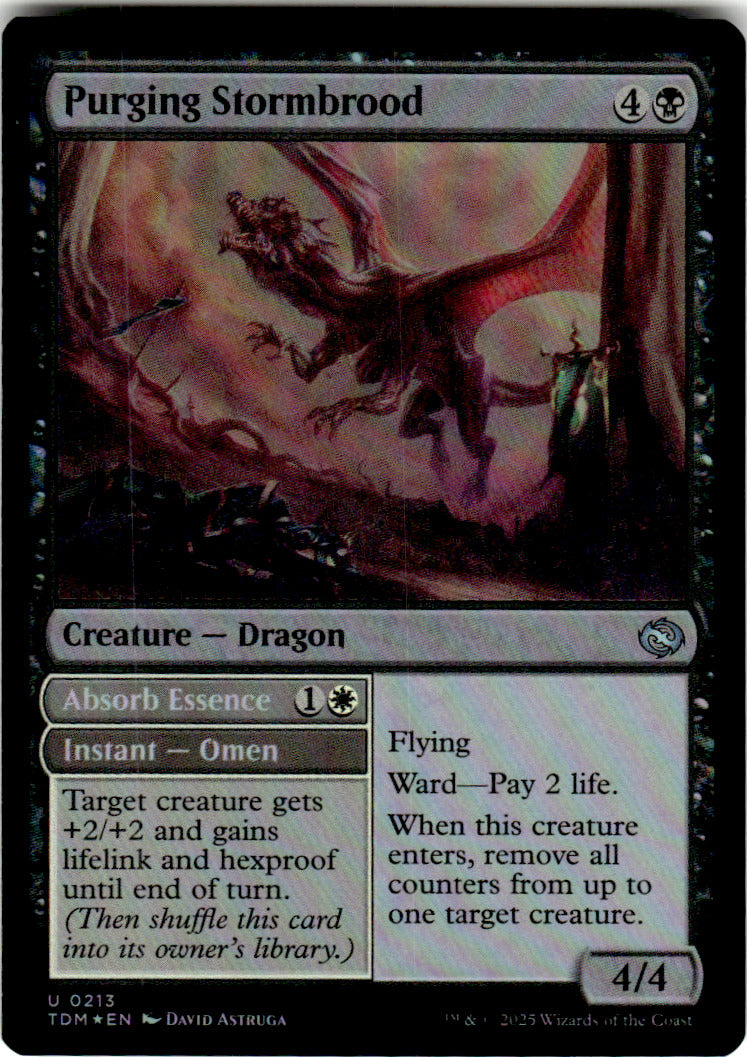 Purging Stormbrood Tarkir: Dragonstorm 213 U Foil Magic: The Gathering Near Mint