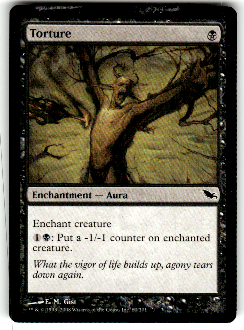 Torture Shadowmoor 80 C Magic: The Gathering Lightly Played