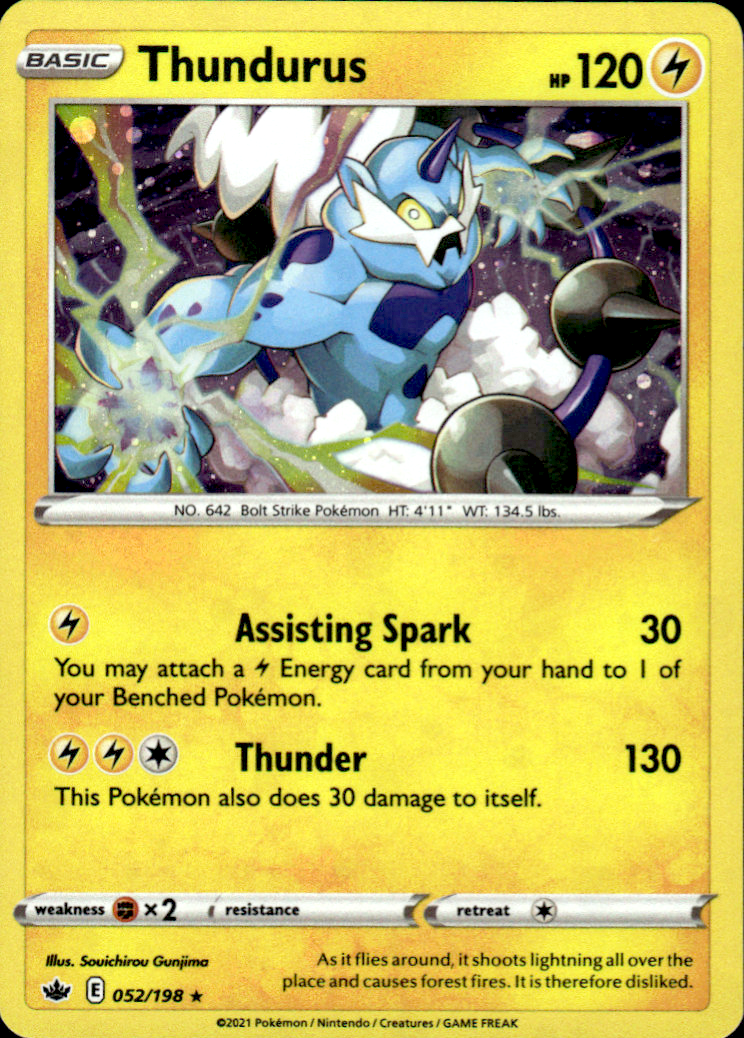 Thundurus - (Cosmos Holo) Blister Exclusives 052/198 Promo Holo Near Mint