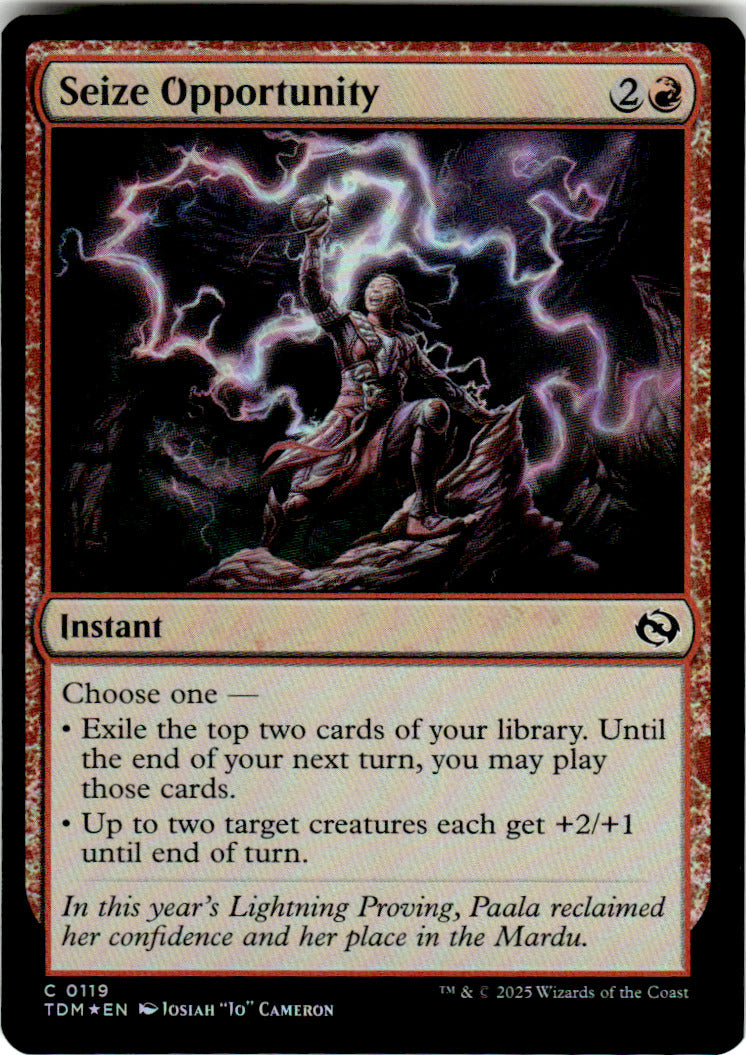 Seize Opportunity Tarkir: Dragonstorm 119 C Foil Magic: The Gathering Near Mint