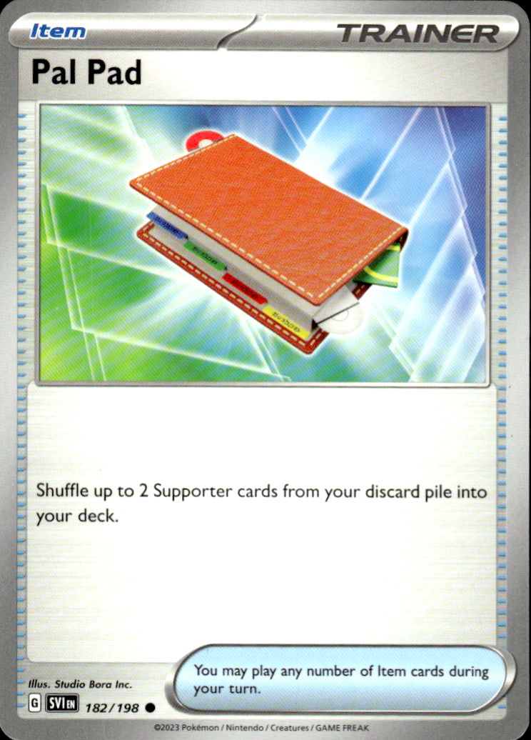 Pal Pad Scarlet & Violet Base Set 182/198 Common Pokémon — English Near Mint