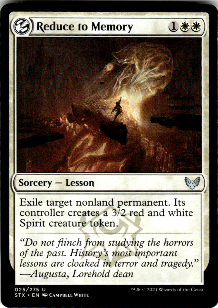 Reduce to Memory Strixhaven: School of Mages 25 U Magic: The Gathering Near Mint