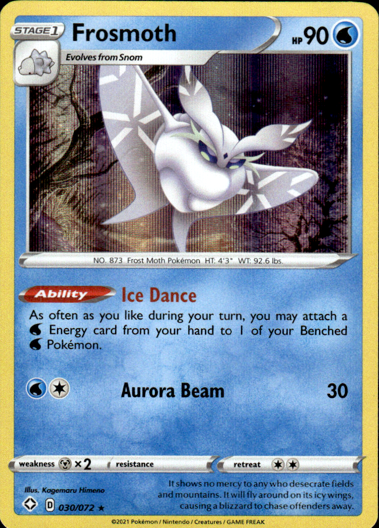 Frosmoth Shining Fates 030/072 Holo Rare Holo Pokémon — English Near Mint