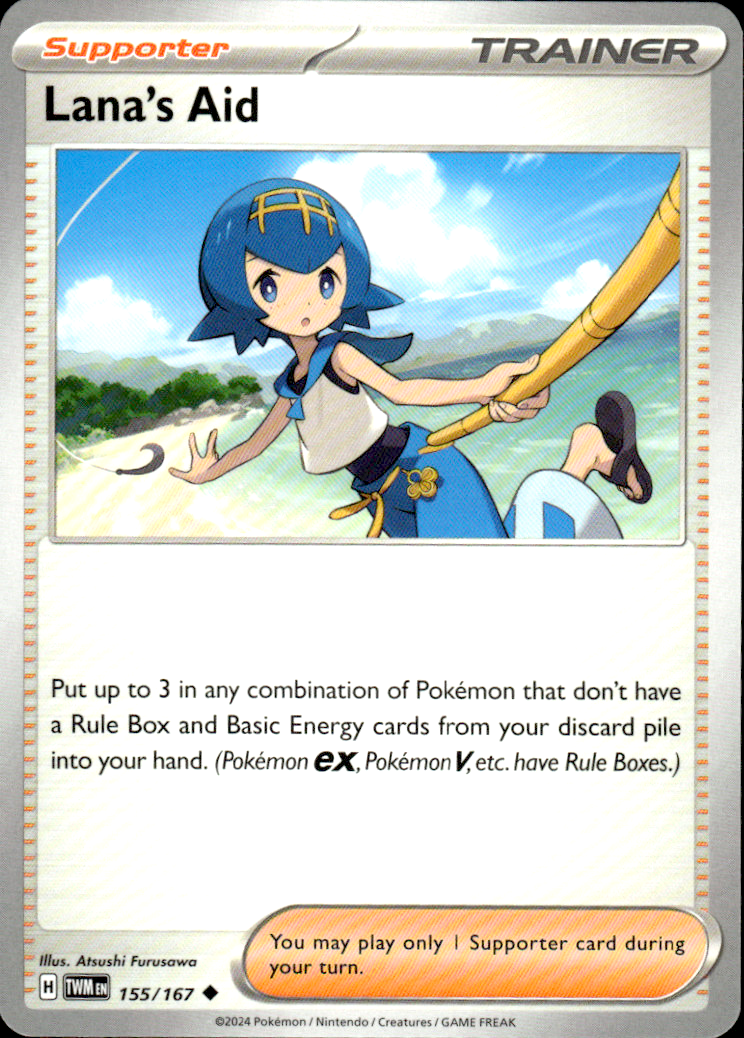 Lana's Aid Twilight Masquerade 155/167 Uncommon Pokémon — English Near Mint