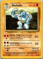 Machoke 34/102 Uncommon Base Set Unlimited Pokemon Damaged