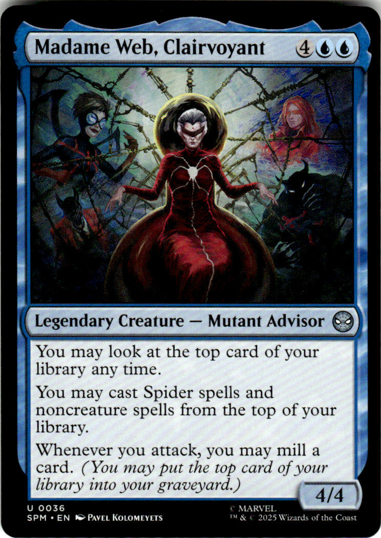 Madame Web, Clairvoyant Marvel's Spider-Man 36 U Magic: The Gathering Near Mint