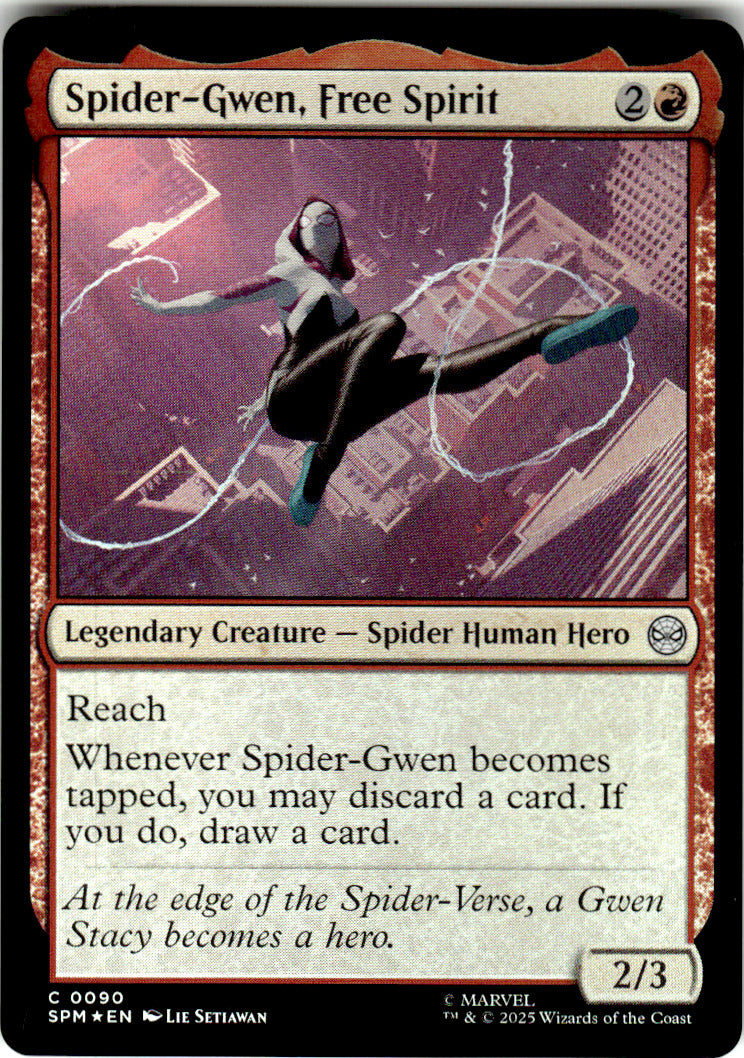 Spider-Gwen, Free Spirit Marvel's Spider-Man 90 C Foil Magic: The Gathering