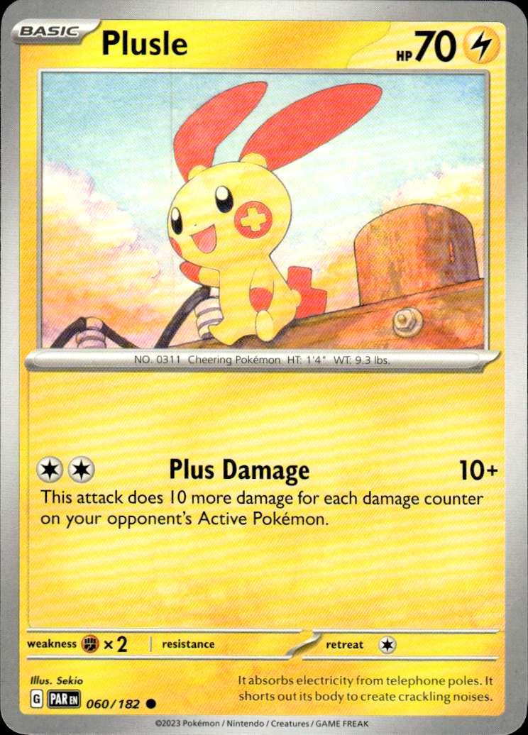 Plusle Paradox Rift 060/182 Common Pokémon — English Near Mint