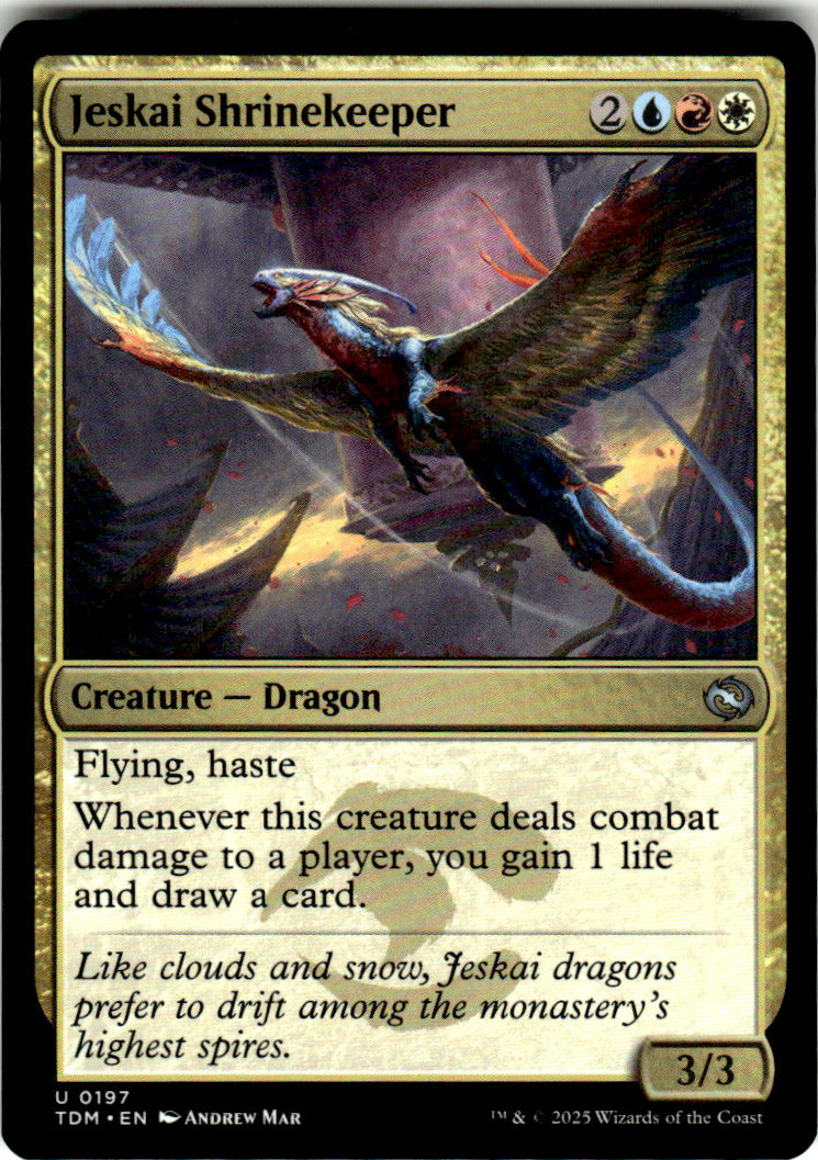 Jeskai Shrinekeeper Tarkir: Dragonstorm 197 U Magic: The Gathering Near Mint