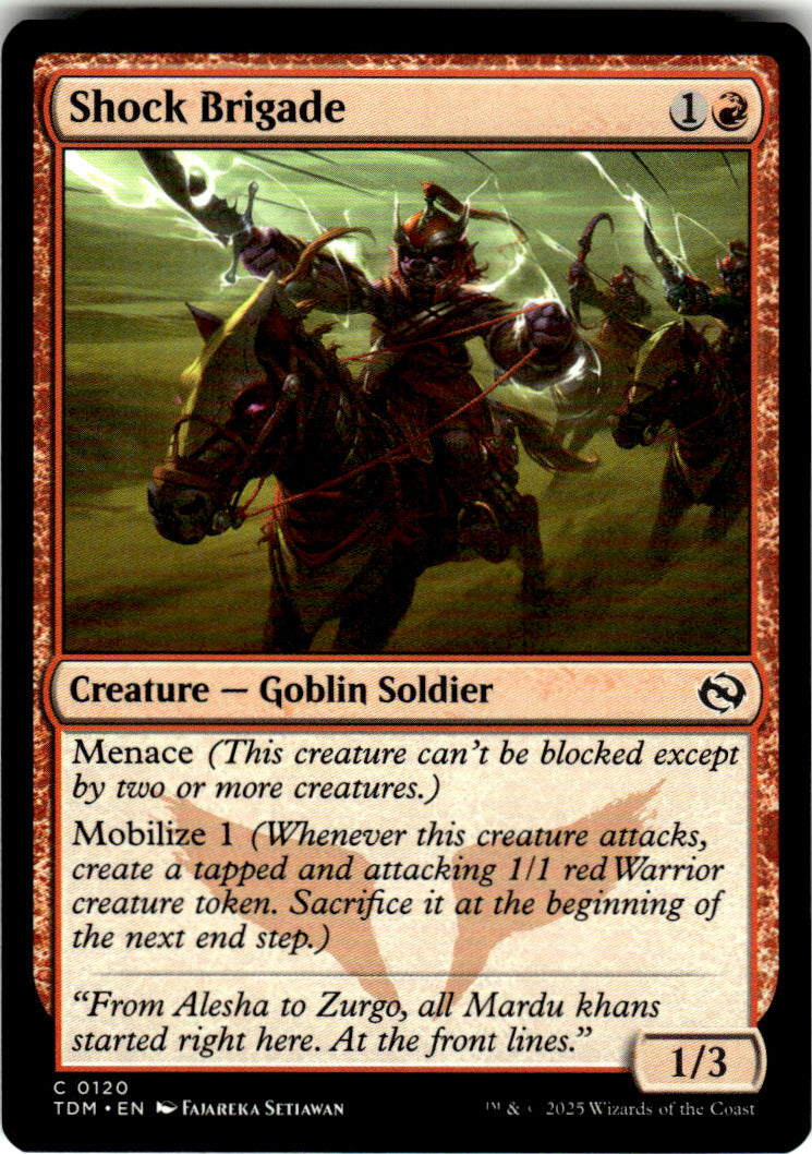 Shock Brigade Tarkir: Dragonstorm 120 C Magic: The Gathering Near Mint