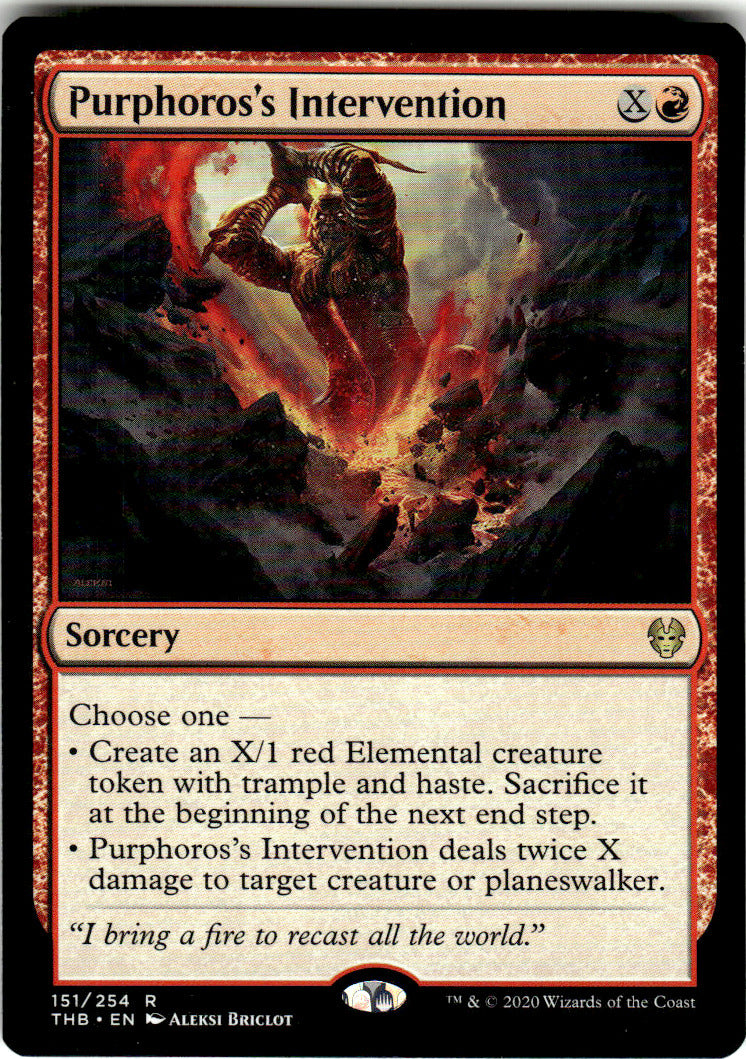 Purphoros's Intervention Theros Beyond Death 151 R Magic: The Gathering