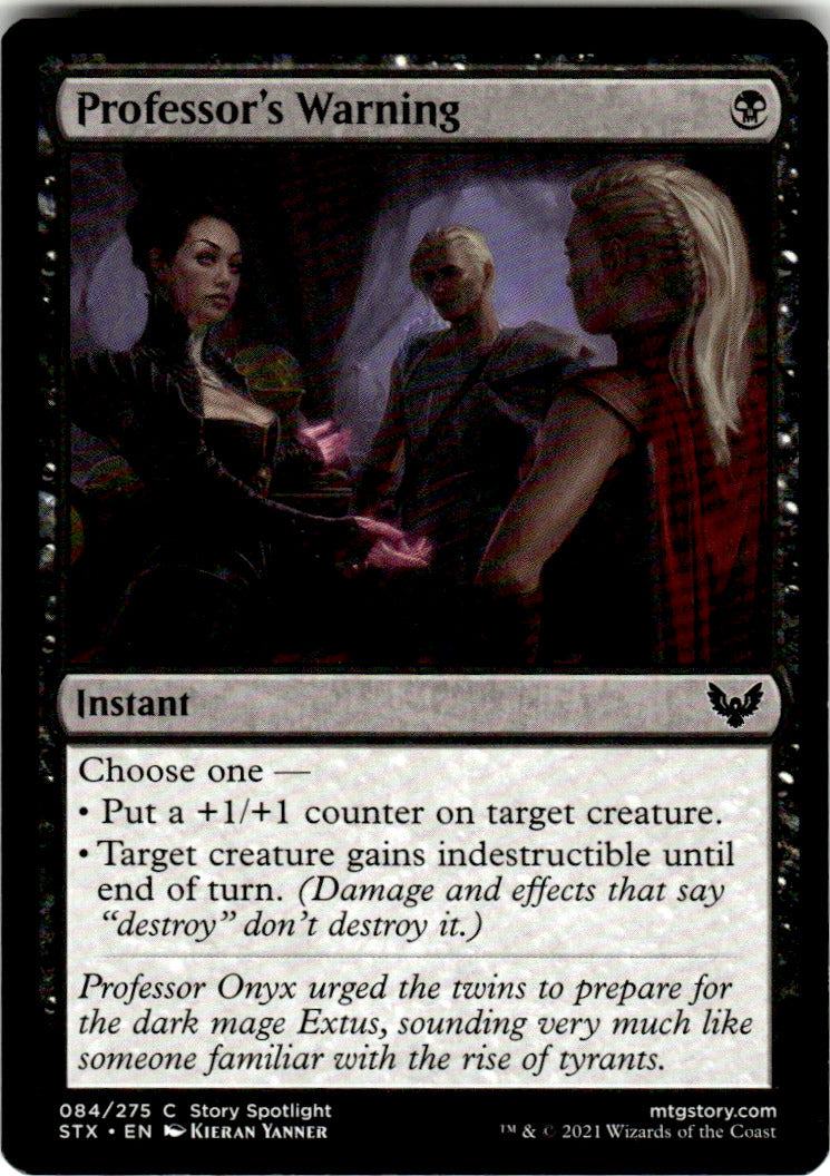 Professor's Warning Strixhaven: School of Mages 84 C Magic: The Gathering