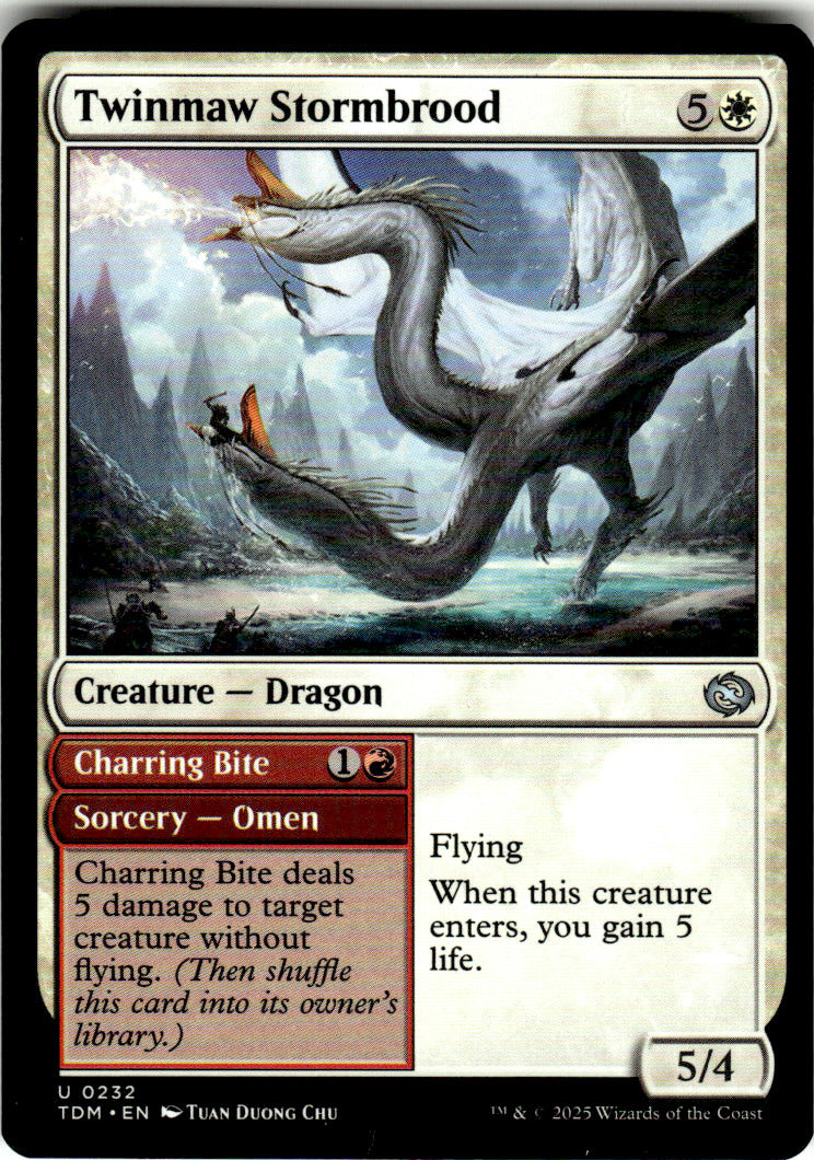 Twinmaw Stormbrood Tarkir: Dragonstorm 232 U Magic: The Gathering Near Mint