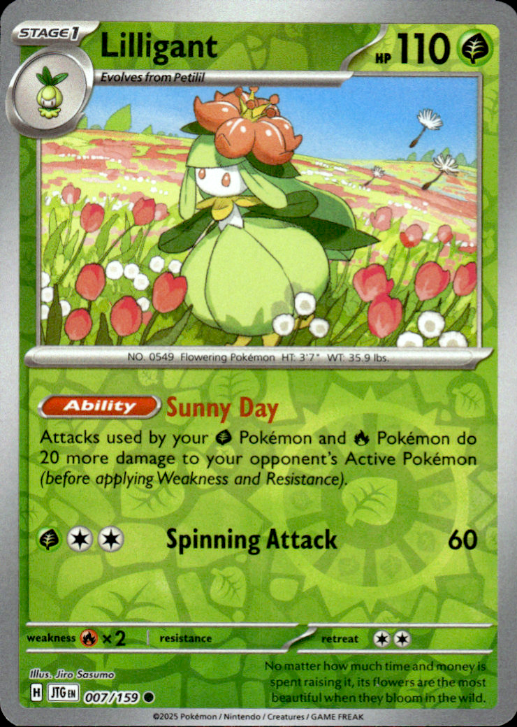 Lilligant Journey Together 007/159 Common Reverse Holo Pokémon — English