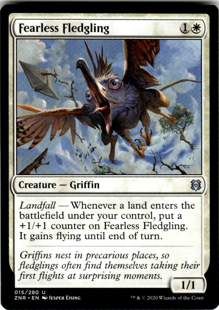 Fearless Fledgling Zendikar Rising 15 U Magic: The Gathering Near Mint