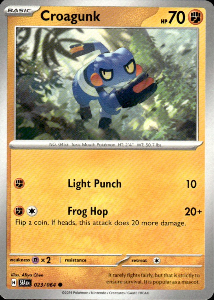 Croagunk Shrouded Fable 023/064 Common Pokémon — English Near Mint