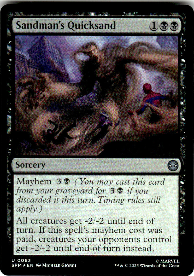Sandman's Quicksand Marvel's Spider-Man 63 U Foil Magic: The Gathering Near Mint