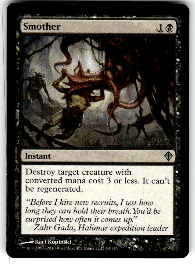 Smother Worldwake 68 U Magic: The Gathering Lightly Played