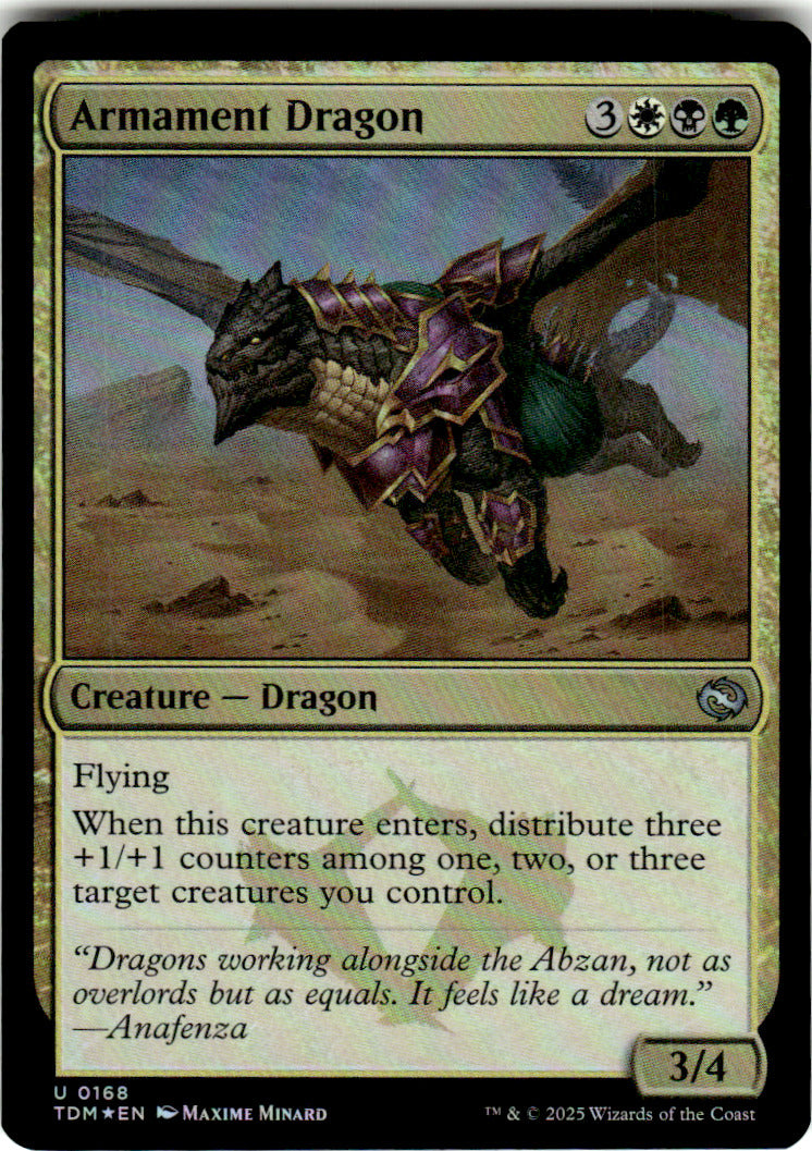Armament Dragon Tarkir: Dragonstorm 168 U Foil Magic: The Gathering Near Mint