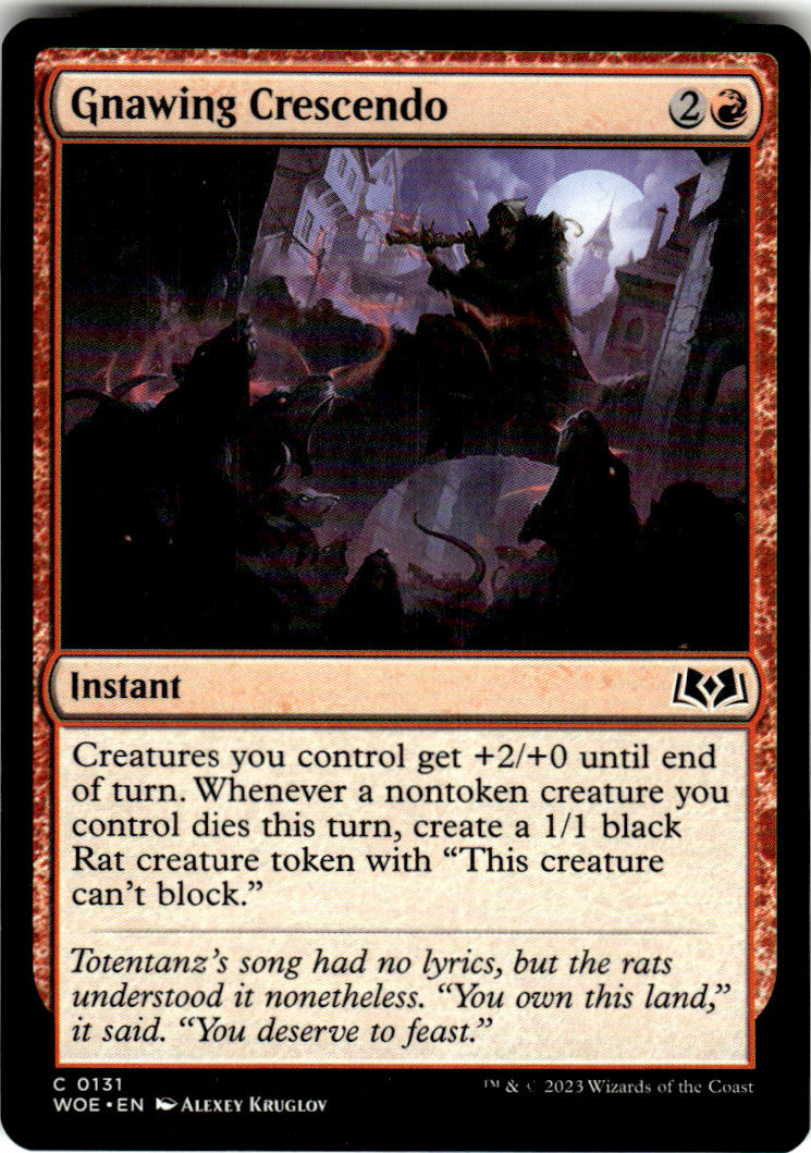 Gnawing Crescendo Wilds of Eldraine 131 C Magic: The Gathering Near Mint
