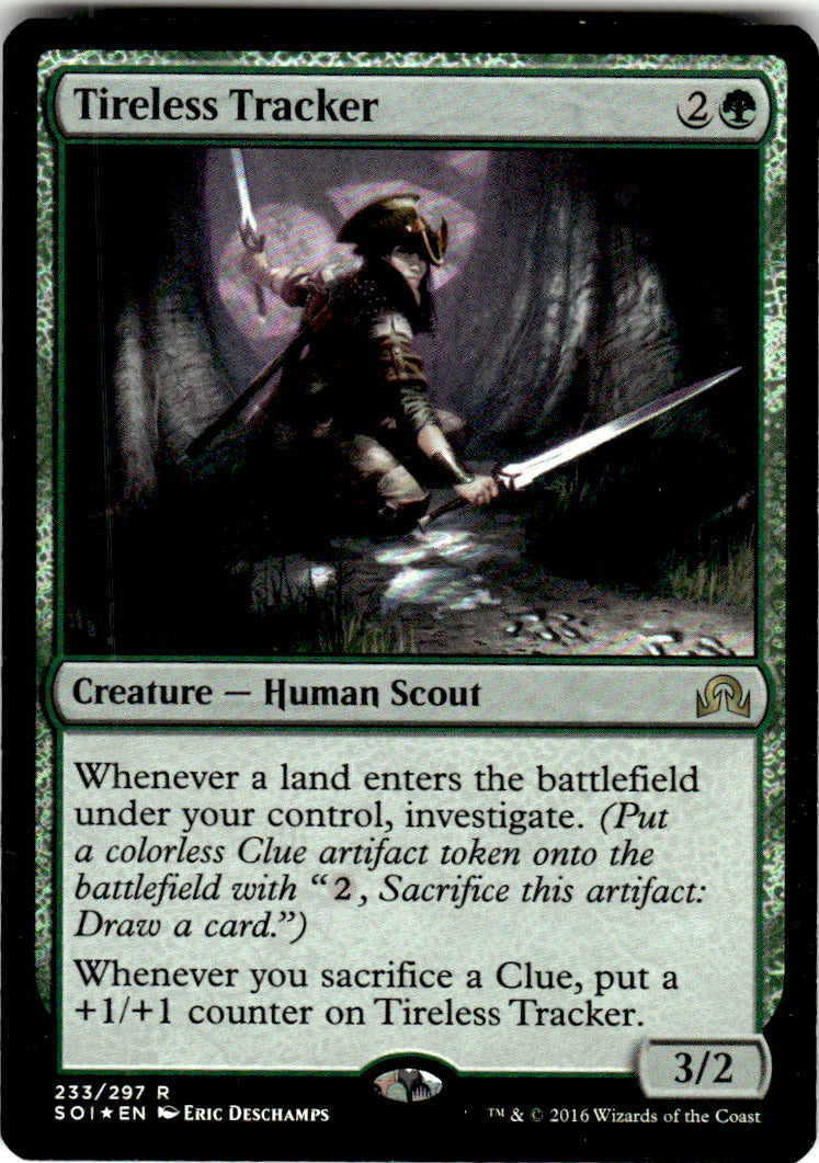 Tireless Tracker Shadows over Innistrad 233 R Foil Magic: The Gathering