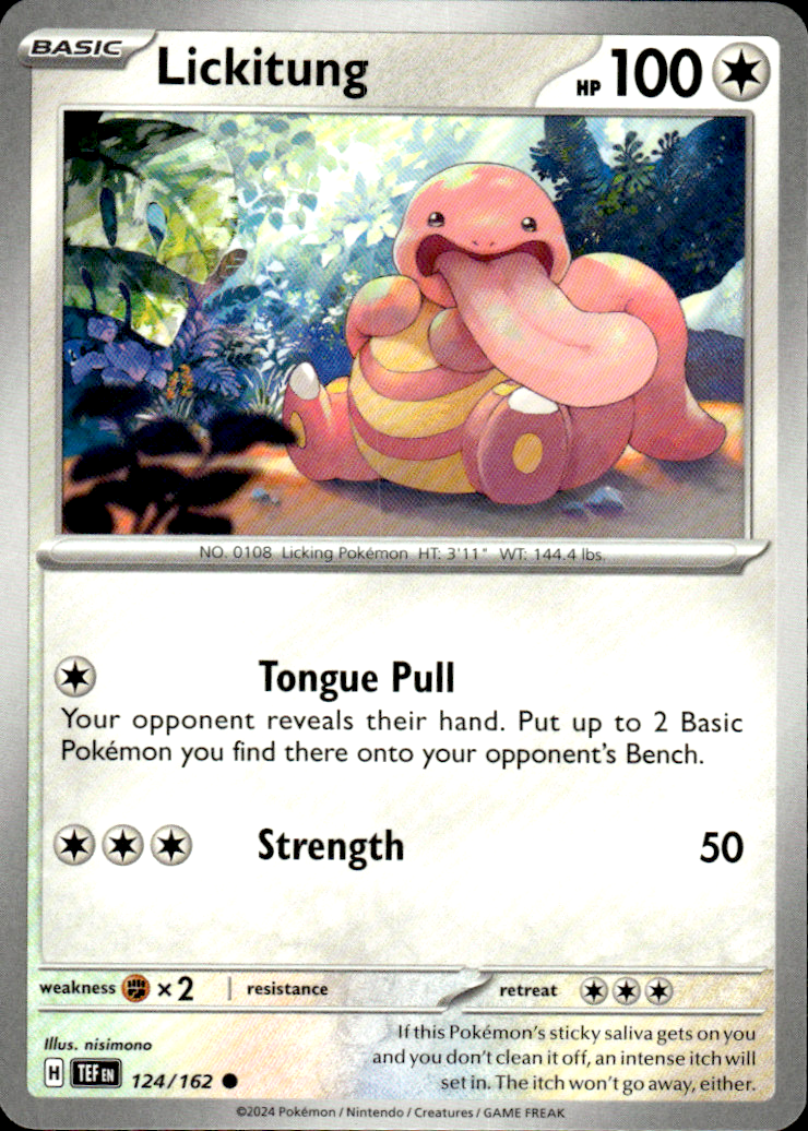 Lickitung Temporal Forces 124/162 Common Pokémon — English Near Mint