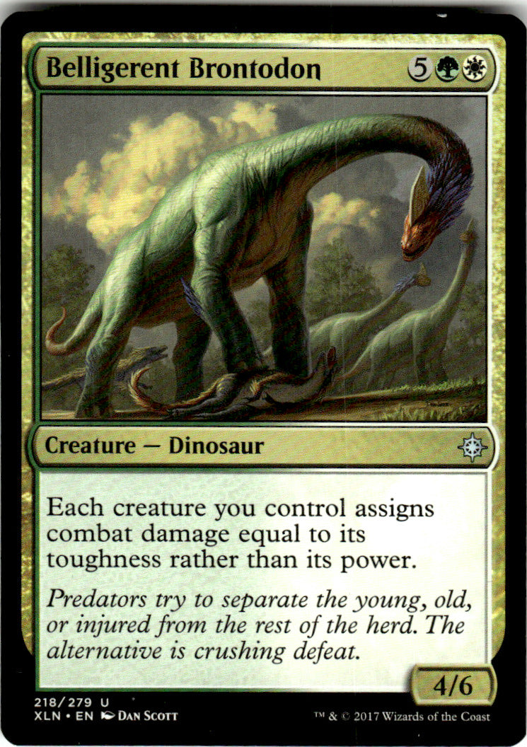 Belligerent Brontodon Ixalan 218 U Magic: The Gathering Near Mint